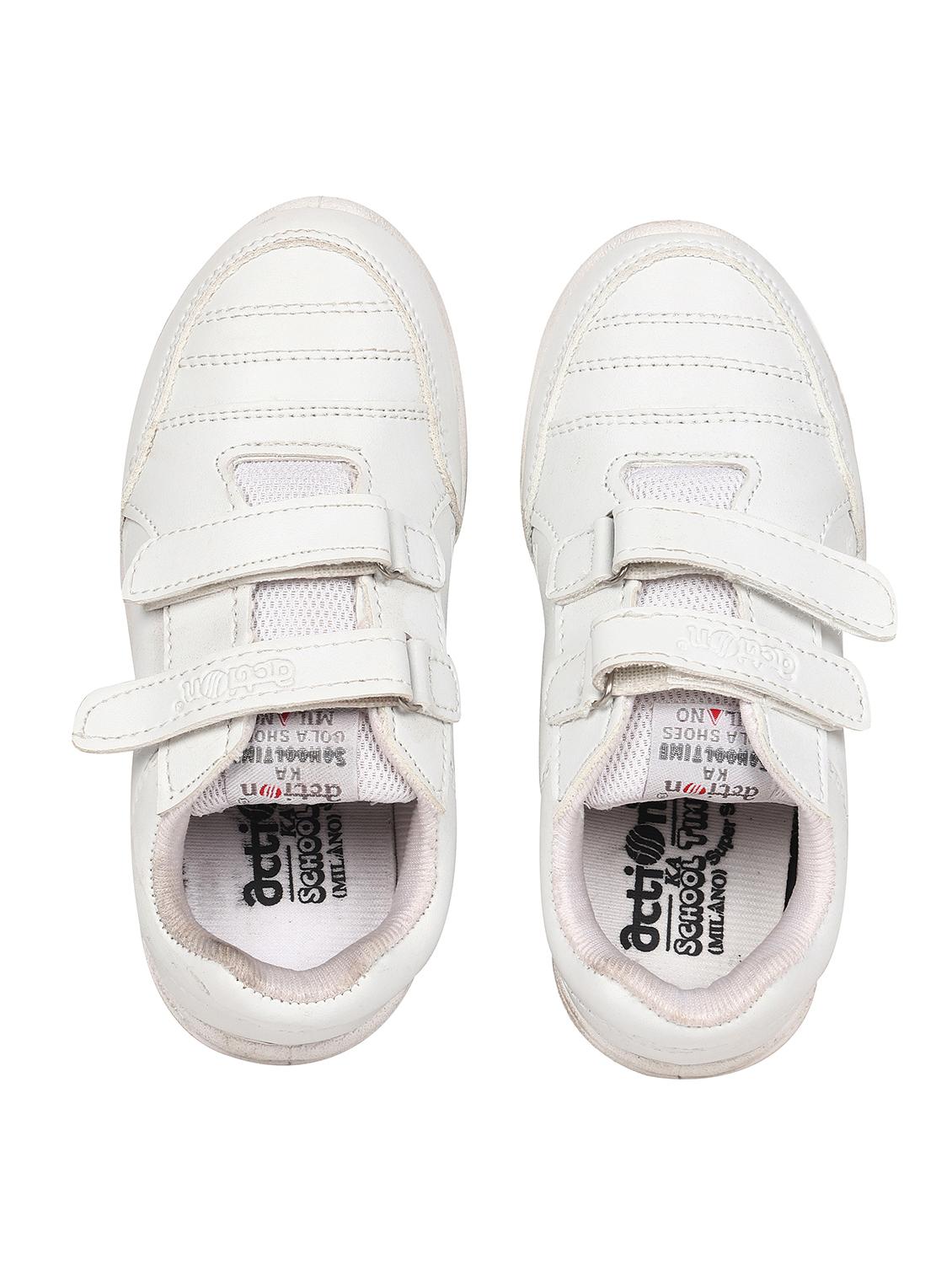boys white solid shoes - 21136703 - Standard Image - 3