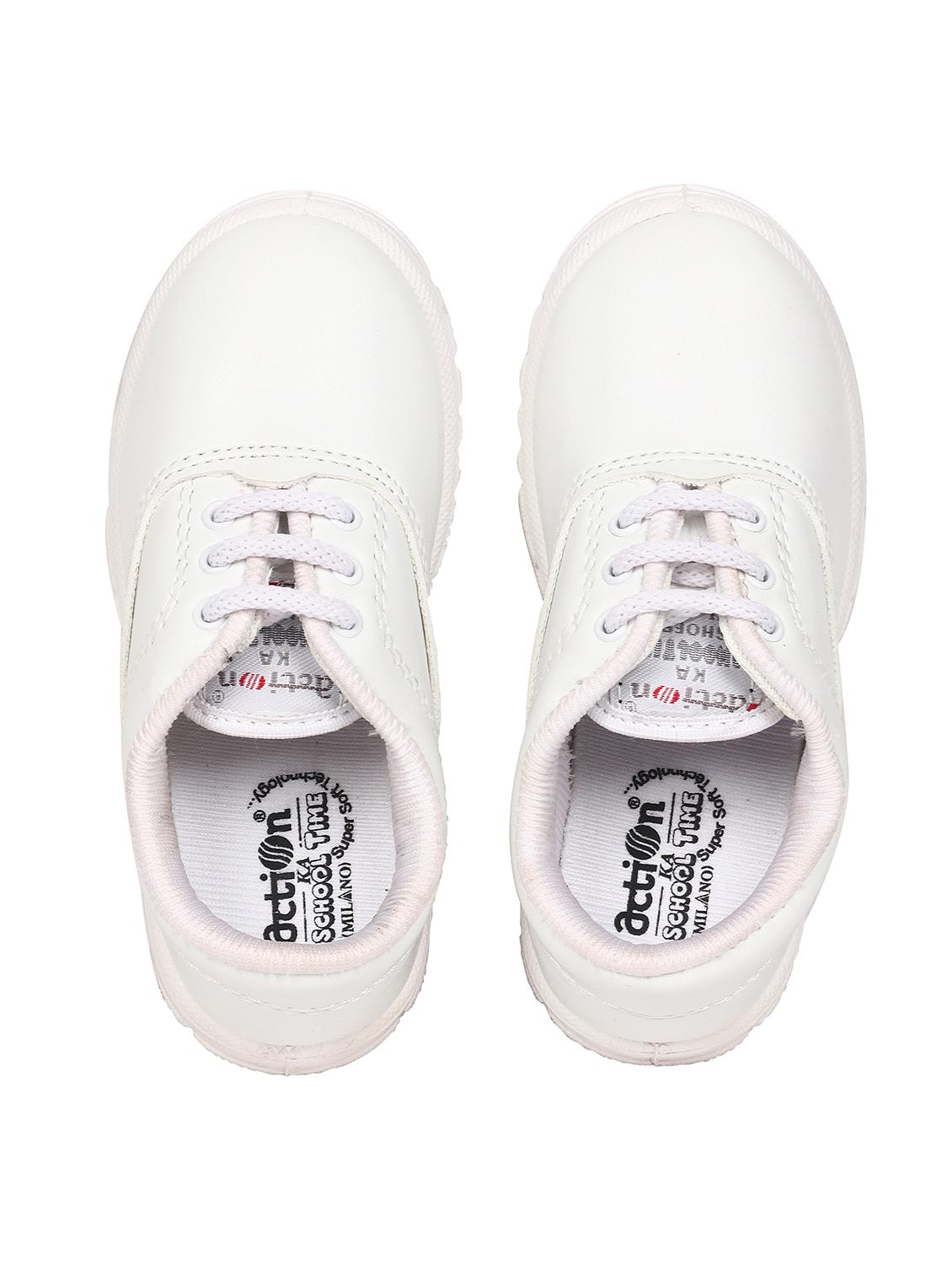 boys white solid shoes - 21136704 - Standard Image - 3