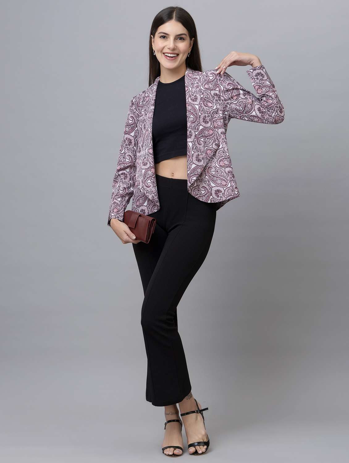 women white paisley printed shrug - 21137834 -  Standard Image - 3