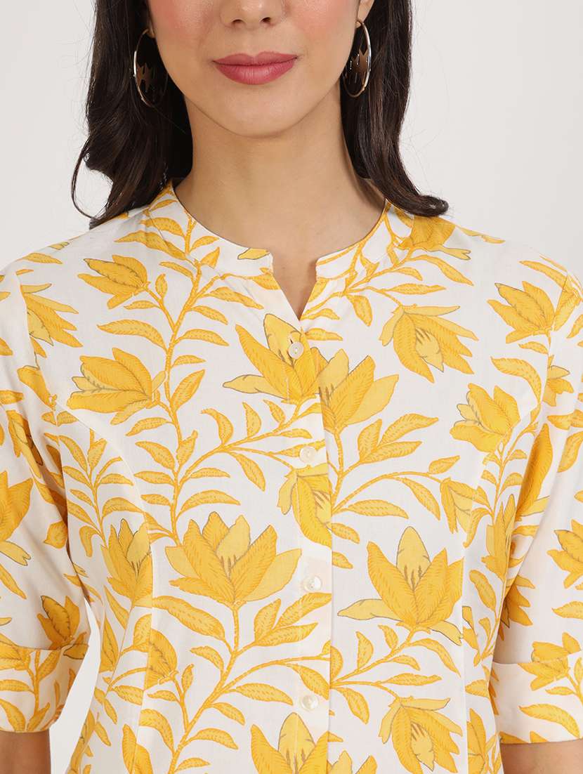 women roll up sleeve a-line kurta - 21137861 - Standard Image - 5
