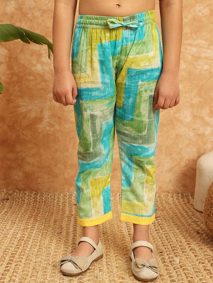 girls printed kurta palazzo suit set - 21138288 -  Standard Image - 5