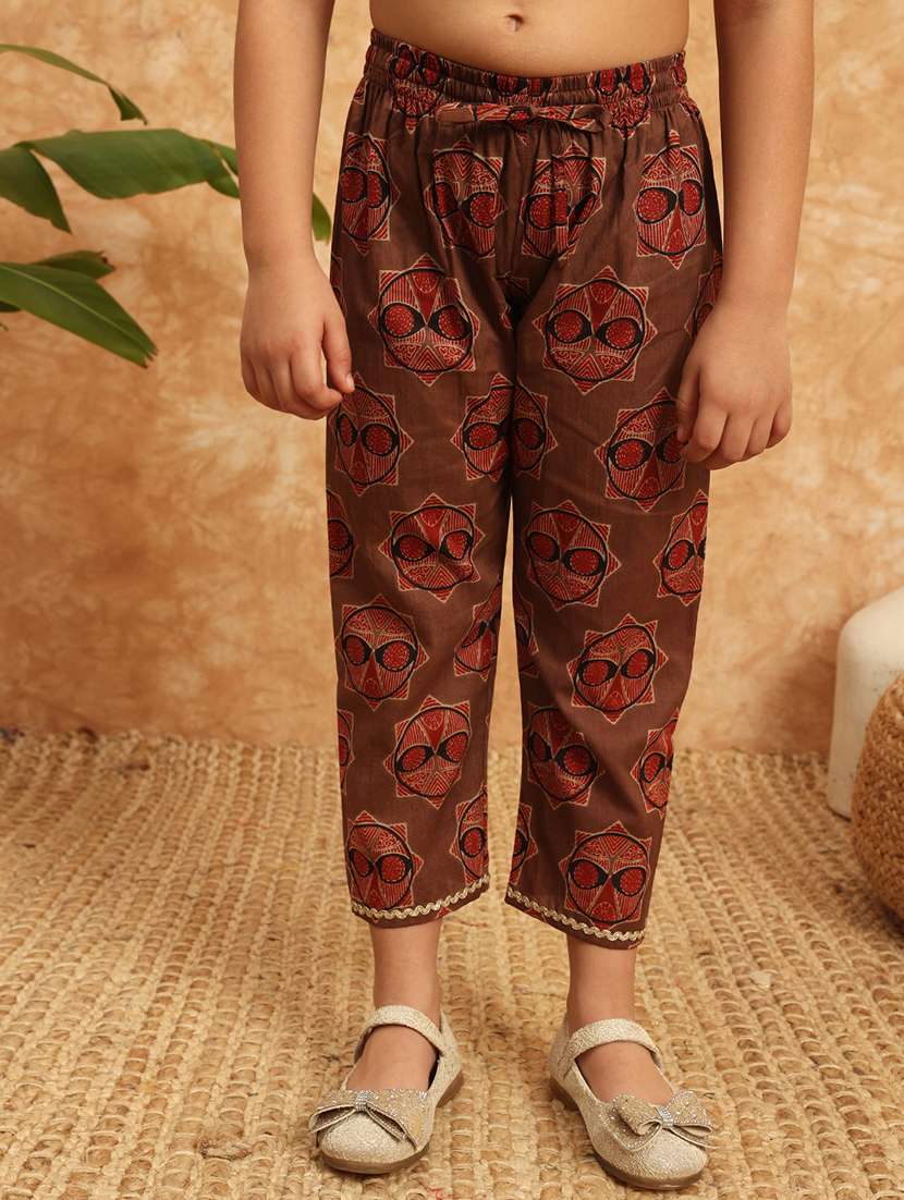 girls printed kurta sharara suit set - 21138291 -  Standard Image - 5