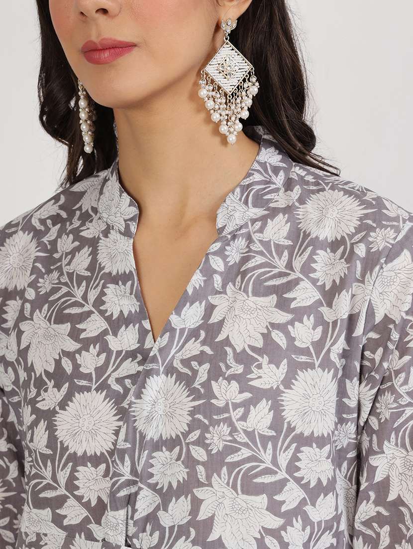 women three quarter sleeve ethnic co-ord set - 21138299 -  Standard Image - 5