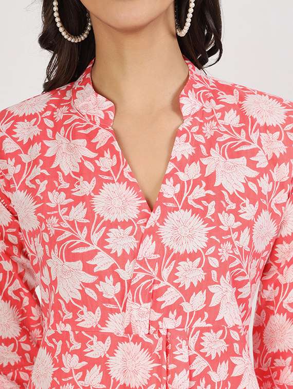 women three quarter sleeve ethnic co-ord set - 21138300 -  Standard Image - 5