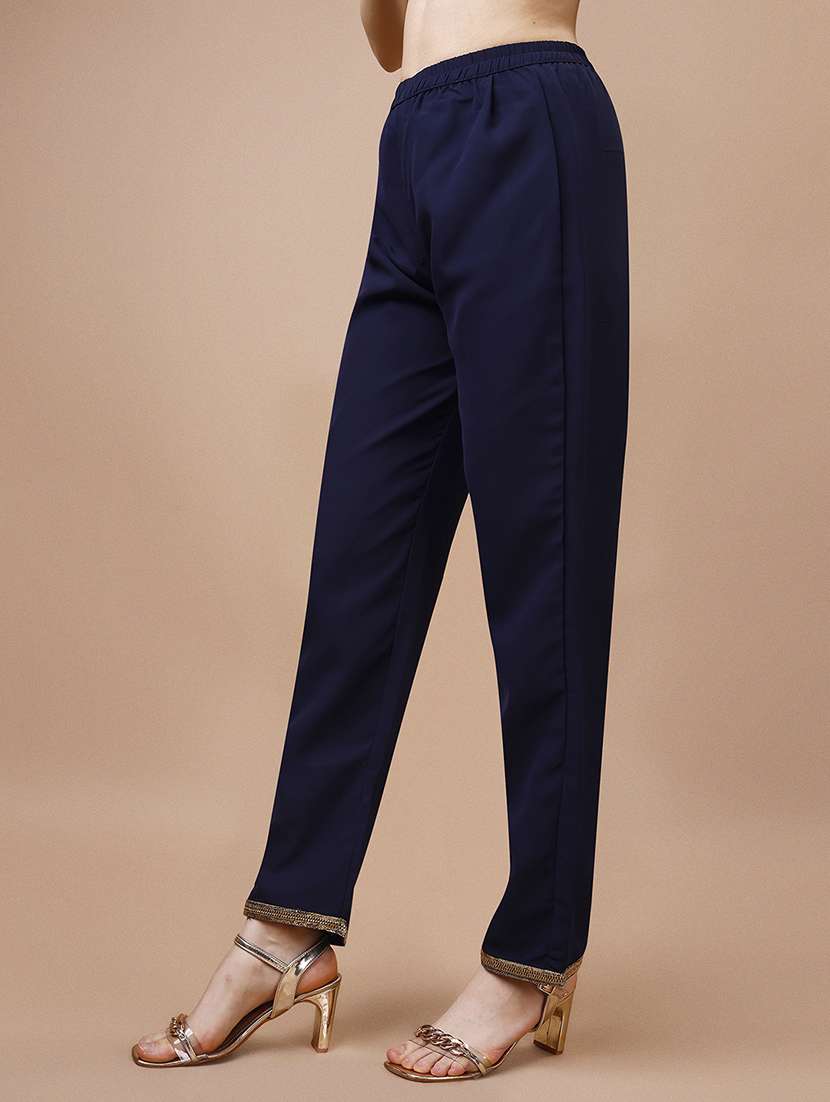 women three quarter sleeve kurta pant set - 21139046 -  Standard Image - 3