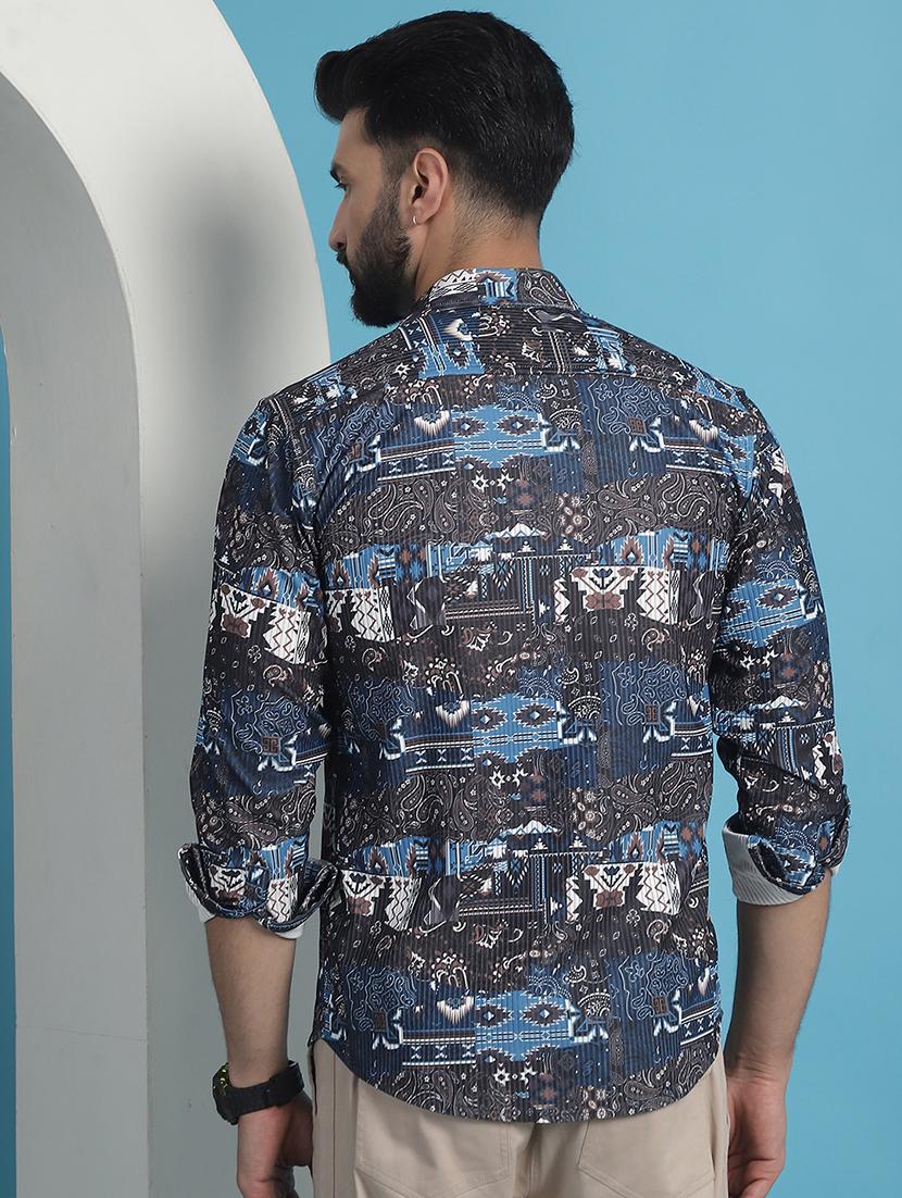 men printed casual shirt - 21139345 - Standard Image - 3