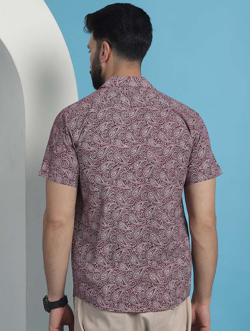 men short sleeved printed casual shirt - 21139365 -  Standard Image - 3