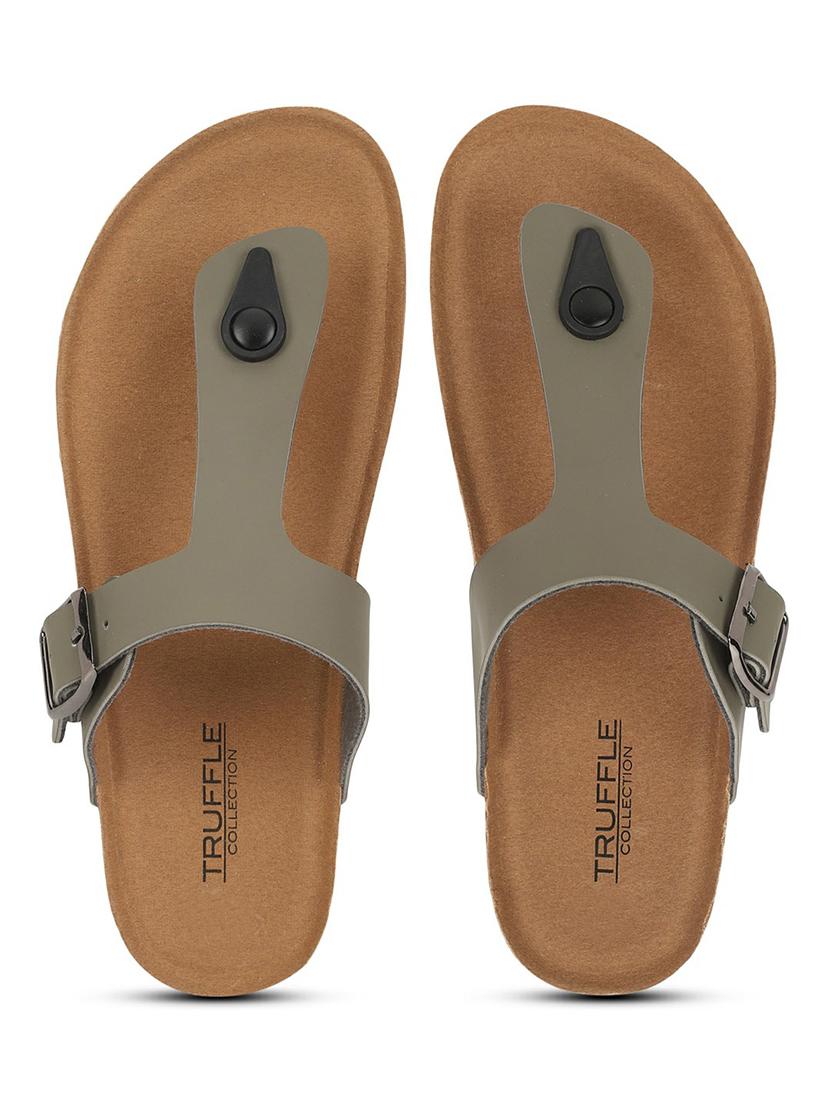 olive green slides flip flops - 21140074 - Standard Image - 3