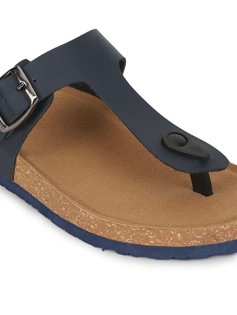 navy blue slides flip flops - 21140075 -  Standard Image - 5