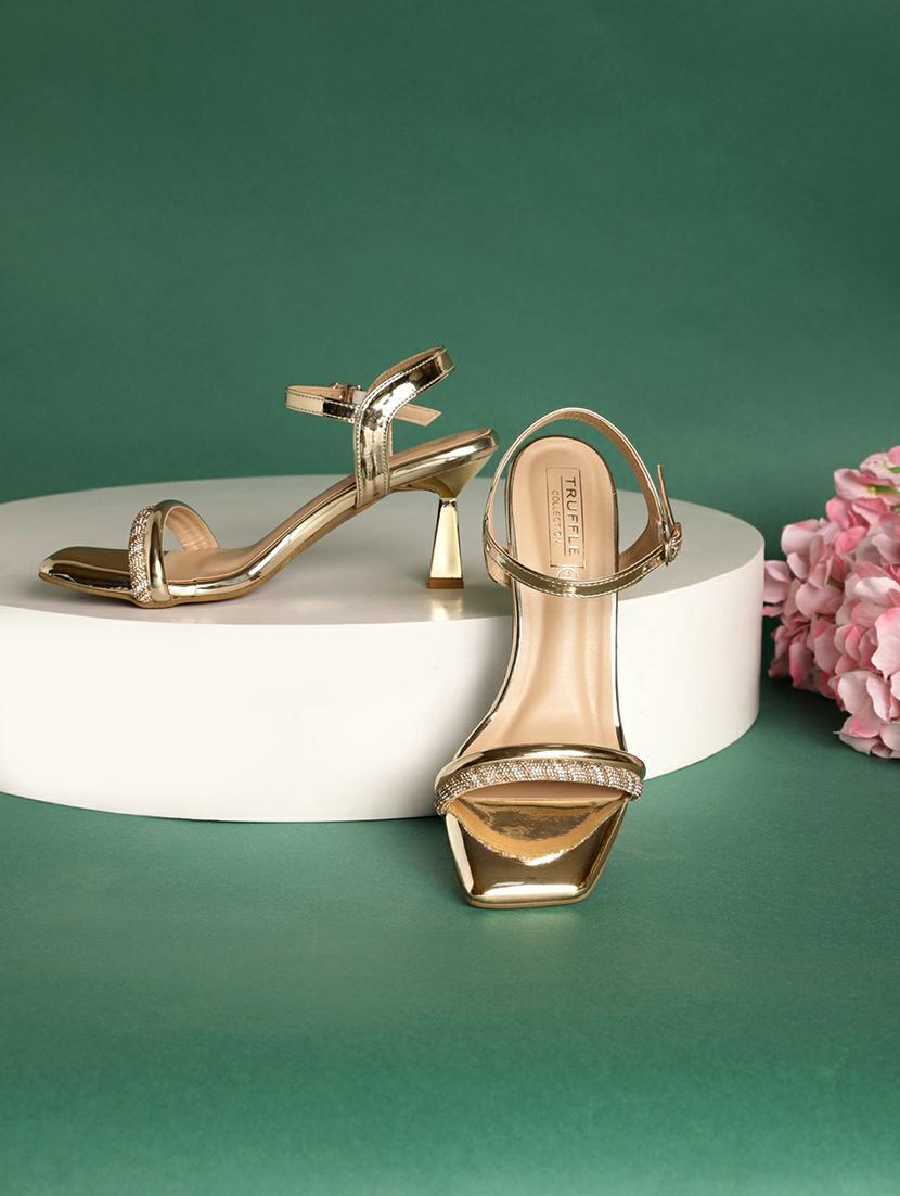 women gold ankle strap sandal - 21140083 -  Zoom Image - 0