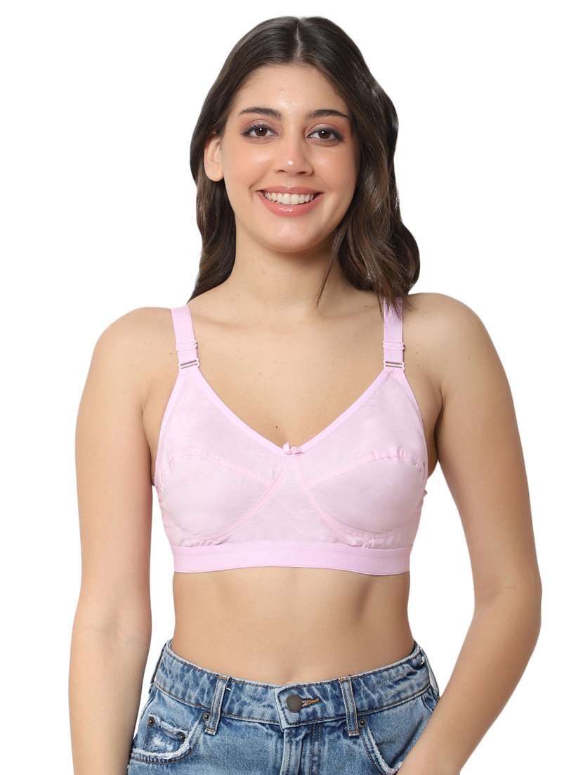 pink cotton t-shirt bra - 21140111 -  Zoom Image - 0