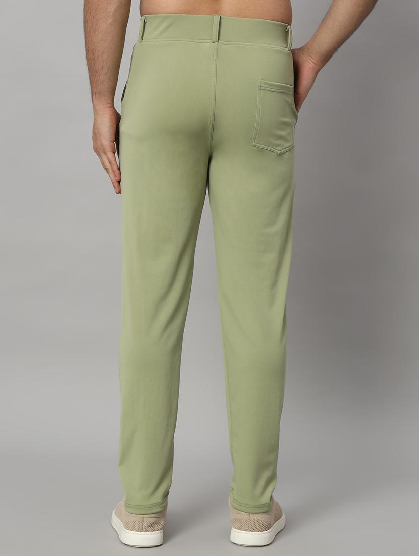 men solid flat front casual trouser - 21140154 - Standard Image - 3