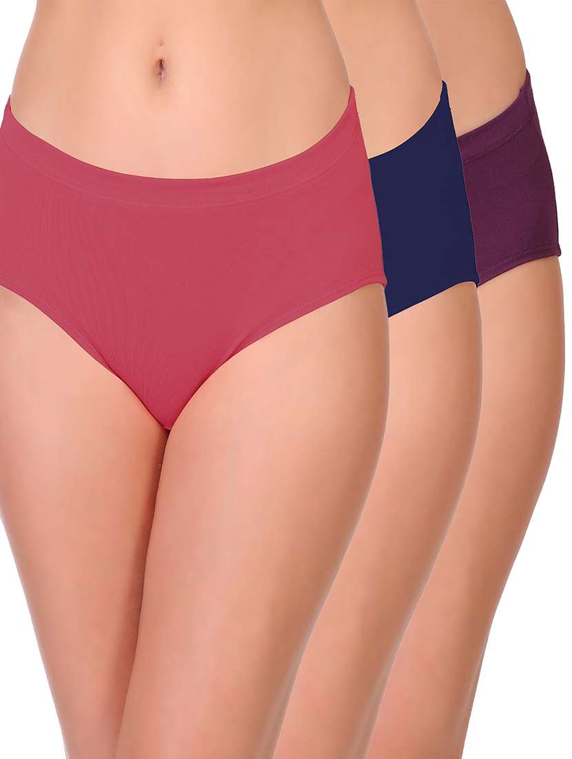 Pack Of 3 Solid Hipster Panties
