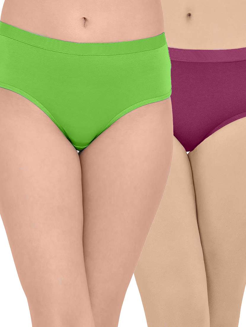 pack of 2 solid hipster panties