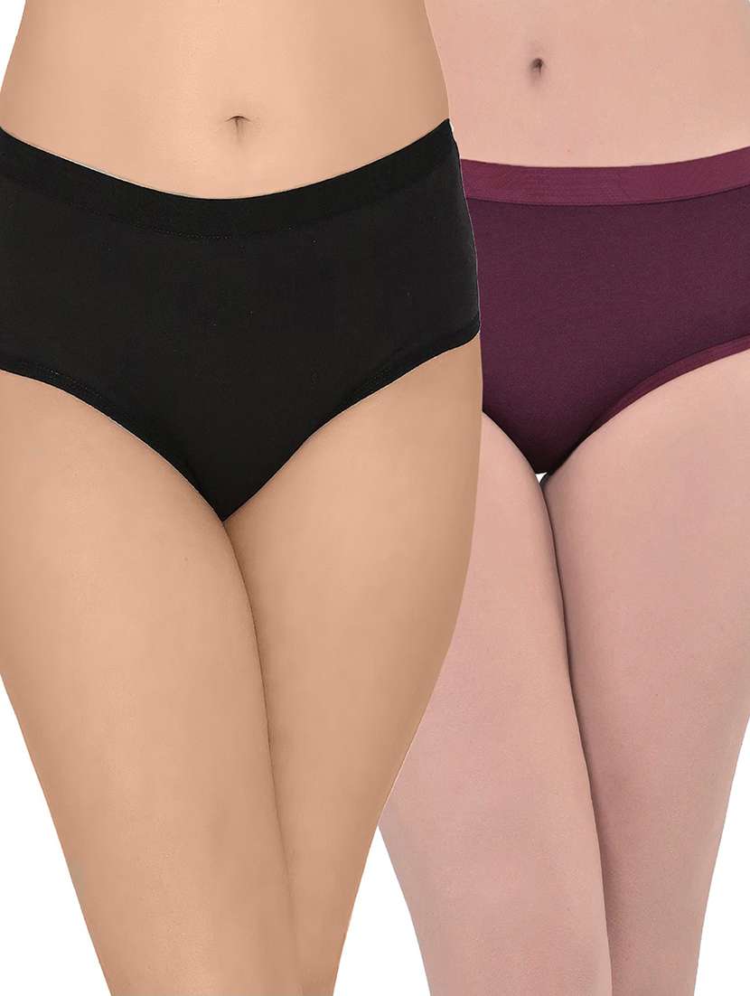 pack of 2 solid hipster panties