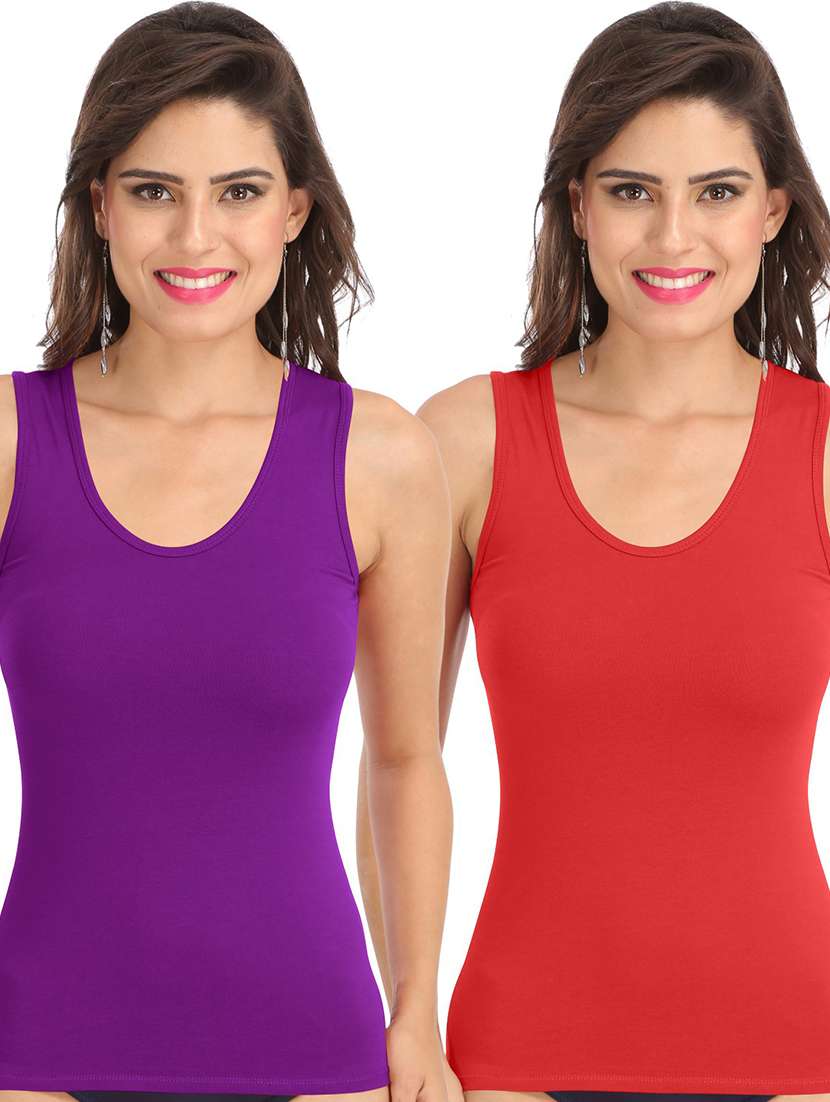 pack of 2 solid camisoles