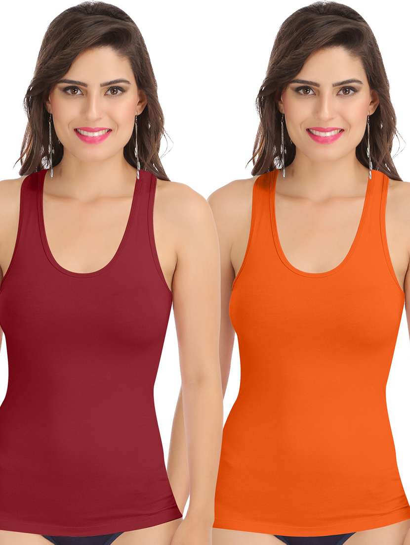 pack of 2 solid camisoles