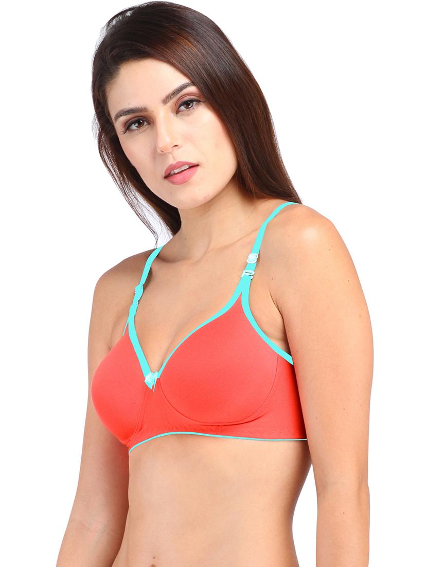 orange cotton tshirt bra - 21141079 - Zoom Image - 0