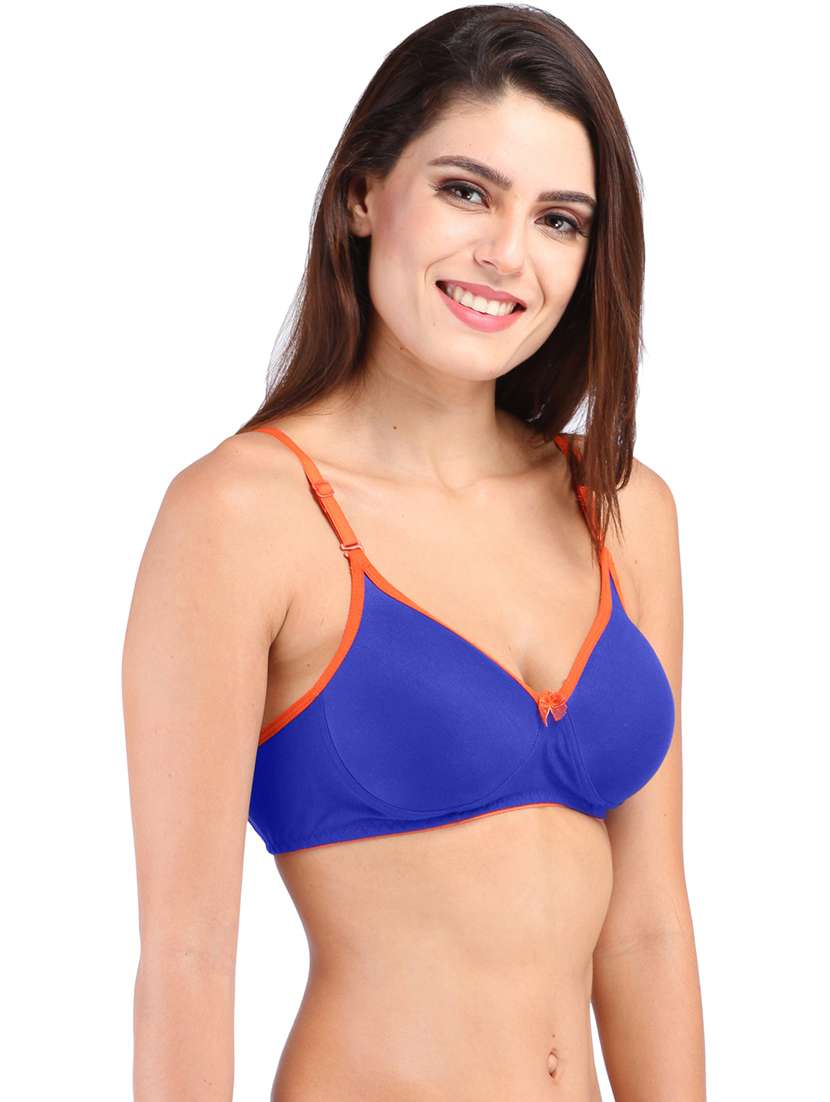 blue cotton tshirt bra