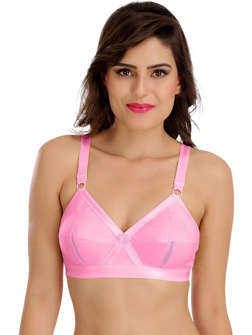 women multicolored solid set of 3 regular bra - 21141153 -  Standard Image - 5
