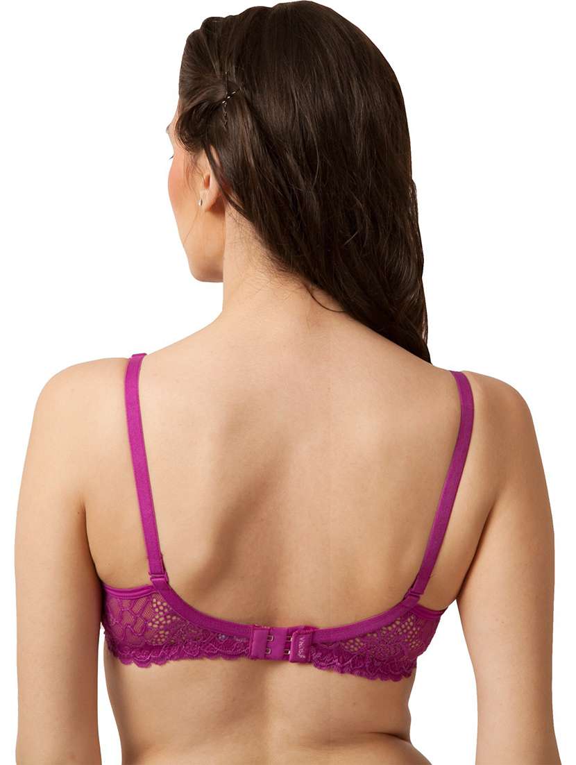purple cotton blend tshirt bra - 21141185 - Standard Image - 3