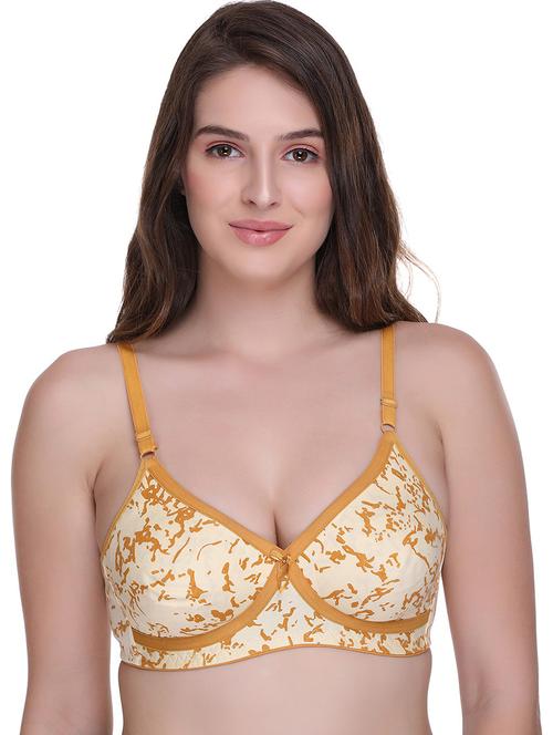 yellow cotton blend tshirt bra - 21141194 - Standard Image - 0