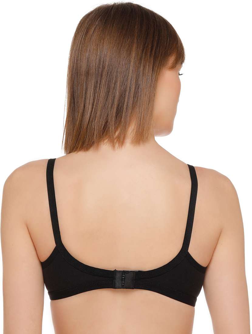 black cotton regular bra - 21141233 -  Standard Image - 3
