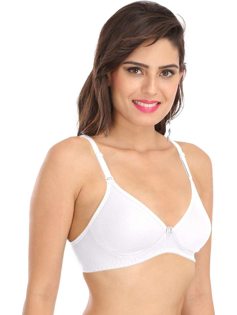 white cotton blend tshirt bra - 21141313 -  Standard Image - 5