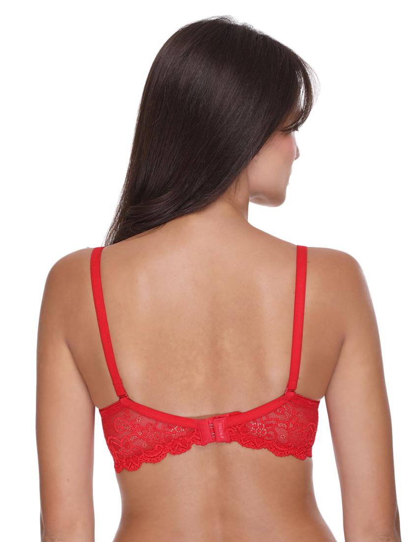 red lace tshirt bra - 21141331 - Standard Image - 3