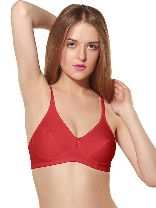 red cotton tshirt bra - 21141346 - Standard Image - 0