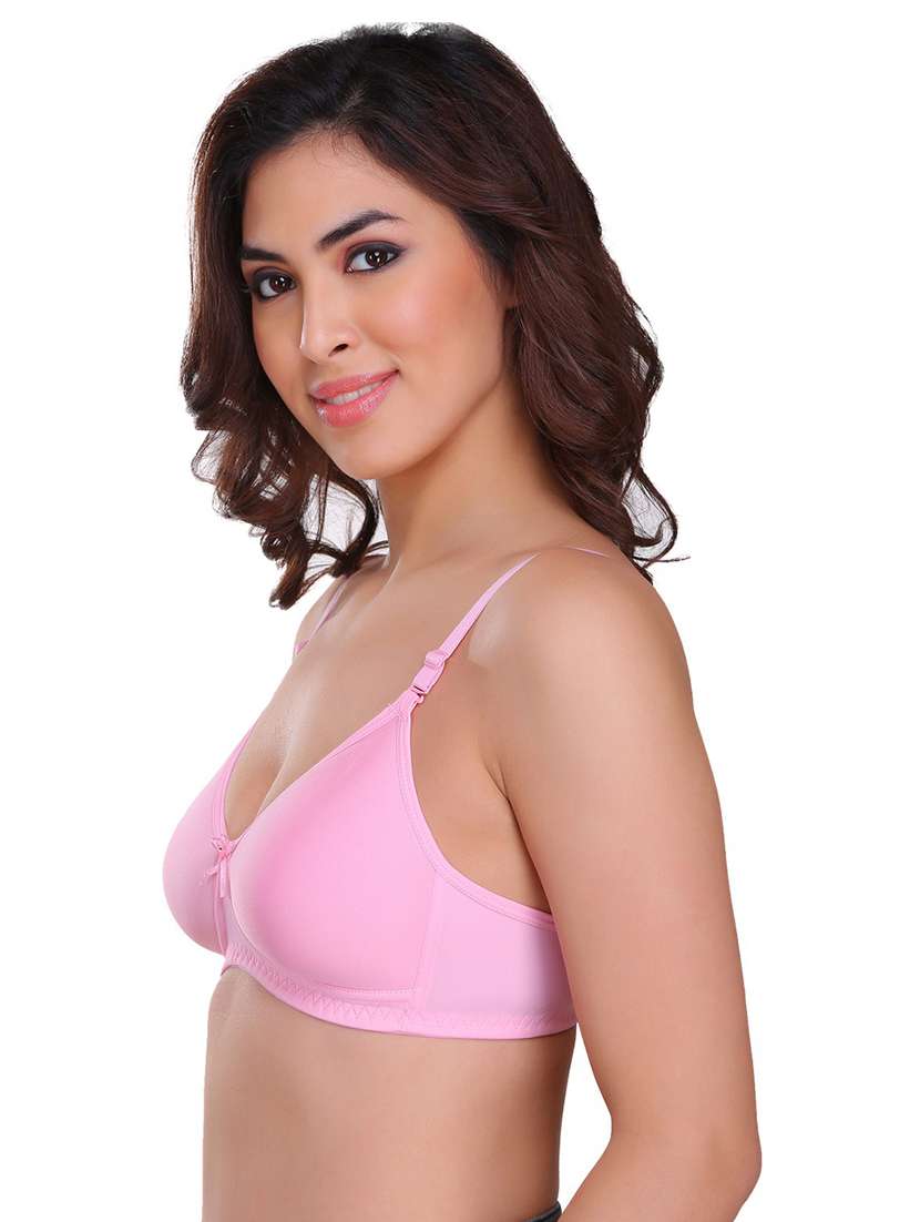 women pack of 2 solid t-shirt bra - 21141400 -  Standard Image - 3