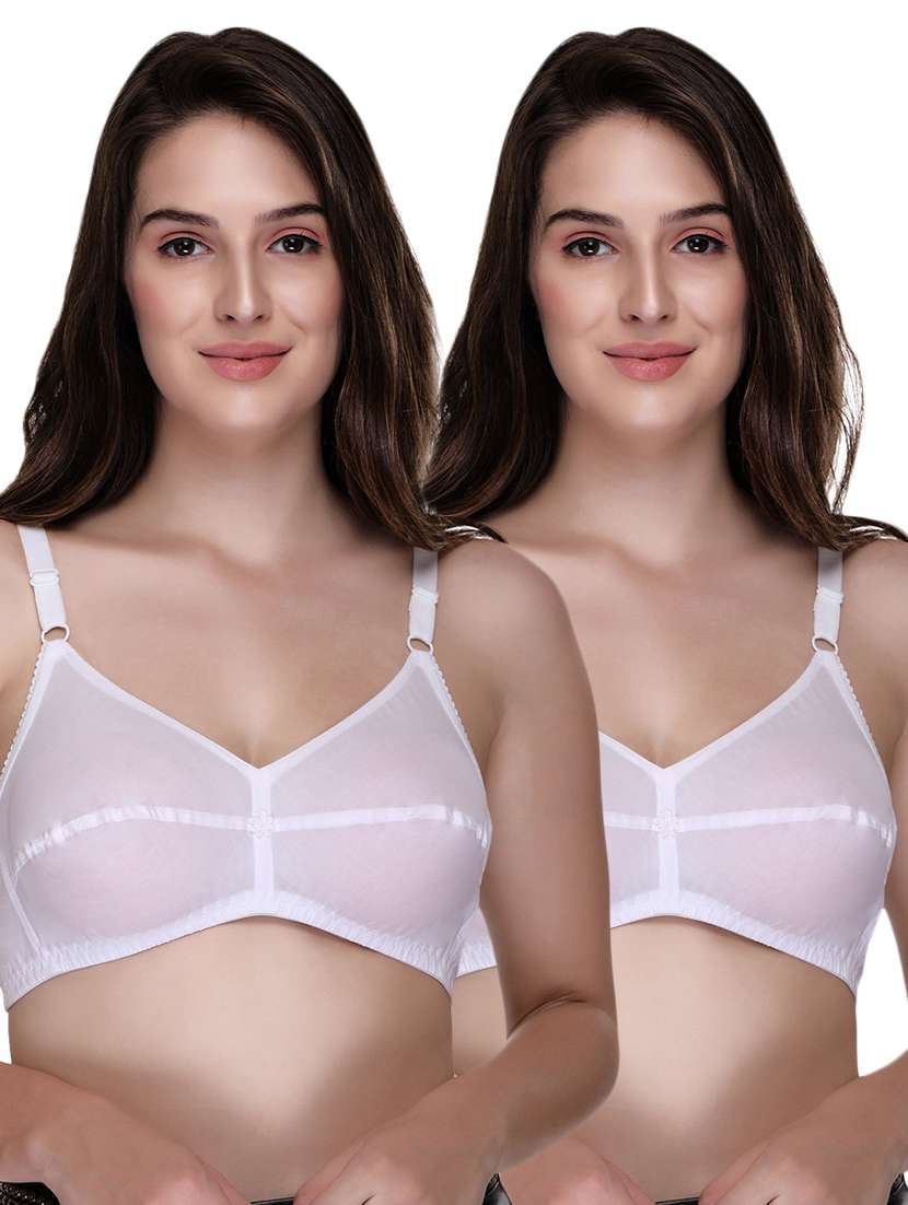 women pack of 2 solid bra