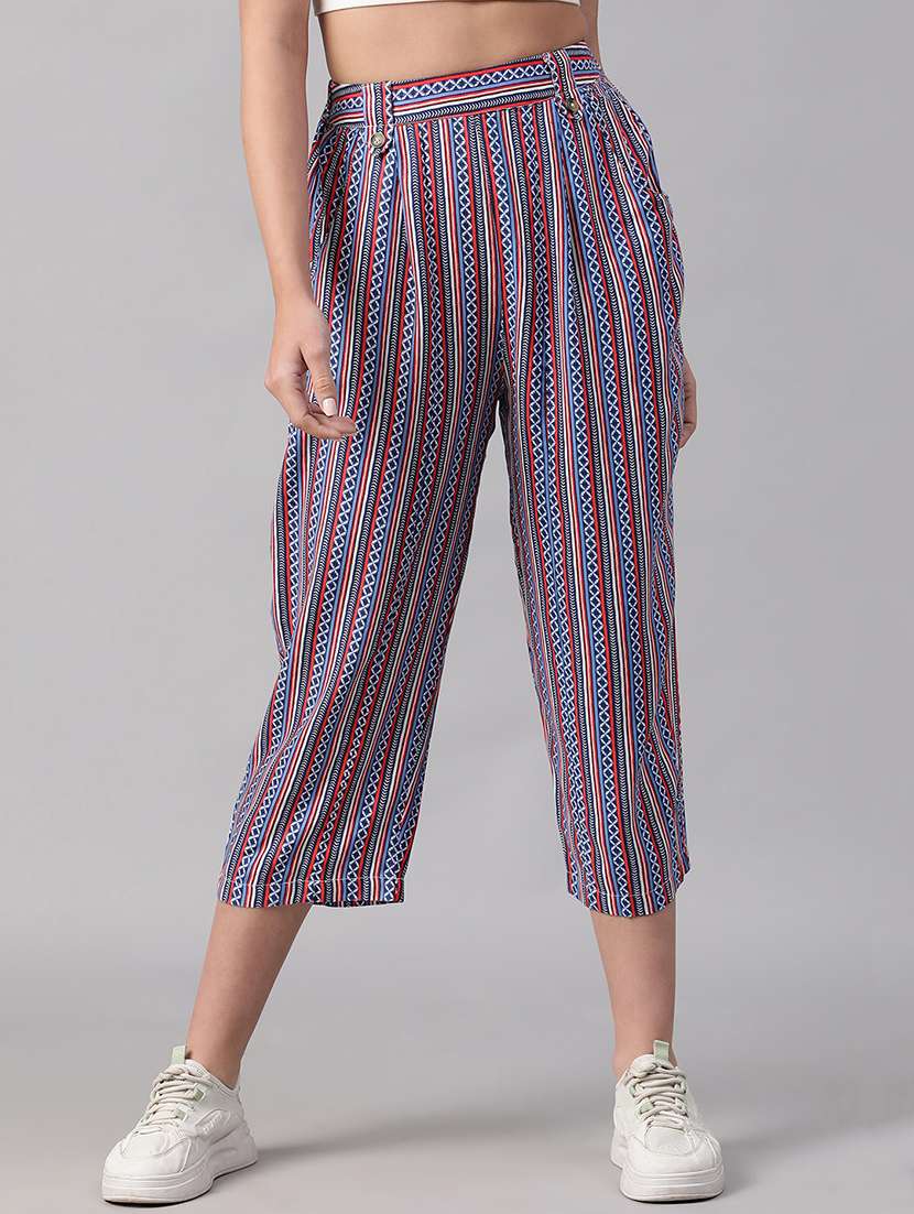 multi coloured printed culottes - 21142613 -  Zoom Image - 0