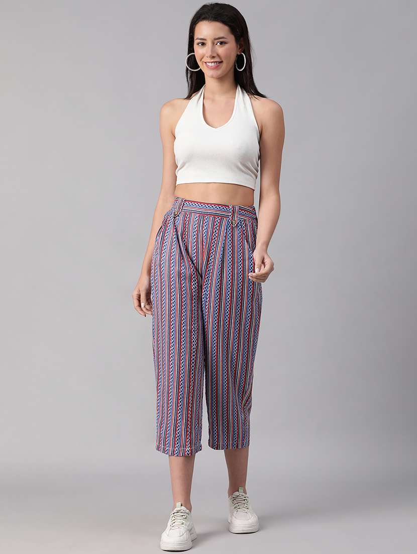 multi coloured printed culottes - 21142613 -  Standard Image - 3