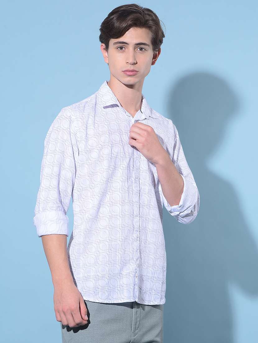 men collared long sleeve casual shirt