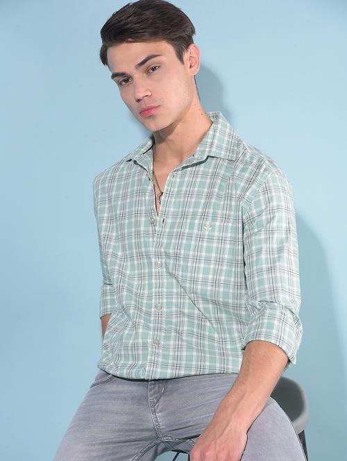 men collared long sleeve casual shirt - 21142672 - Standard Image - 0