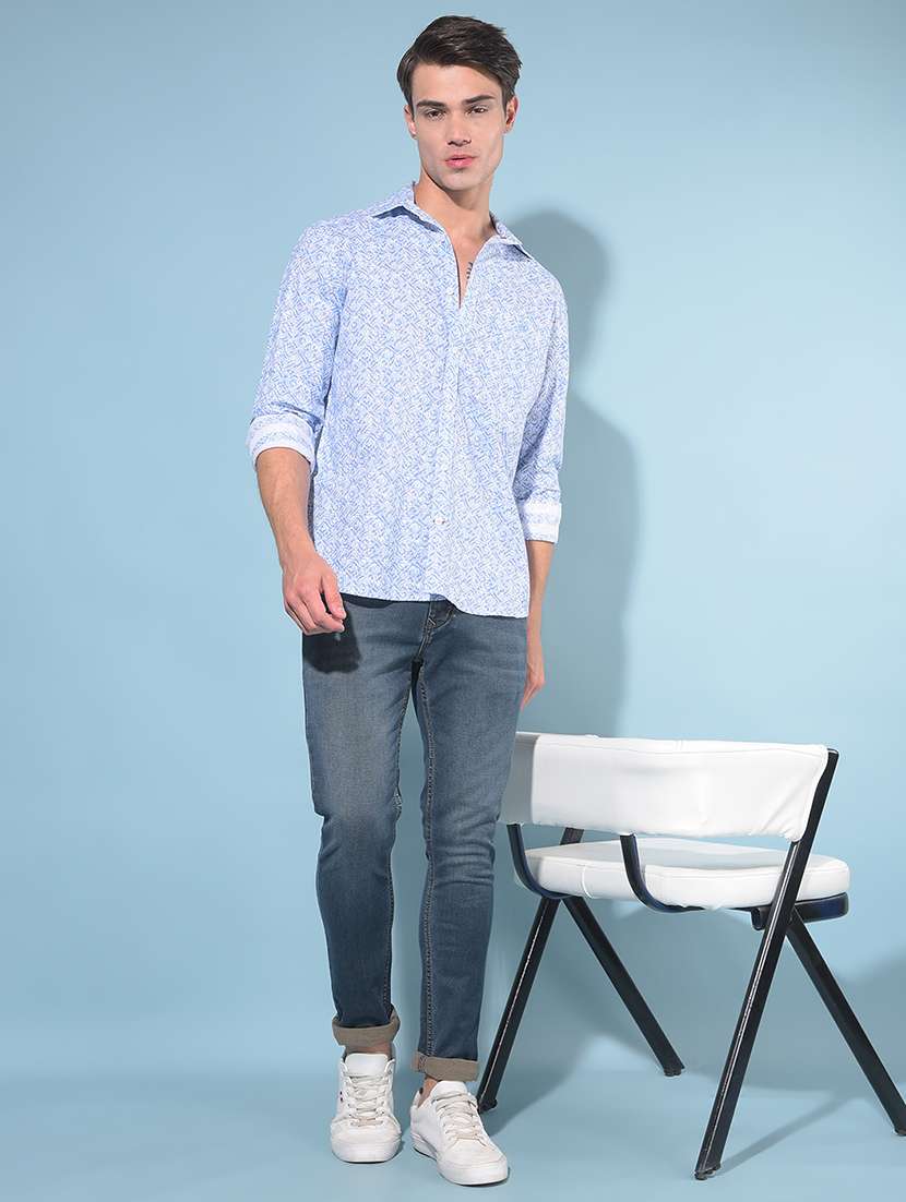 Men Collared Long Sleeve Casual Shirt - 21142689 -  Standard Image - 3