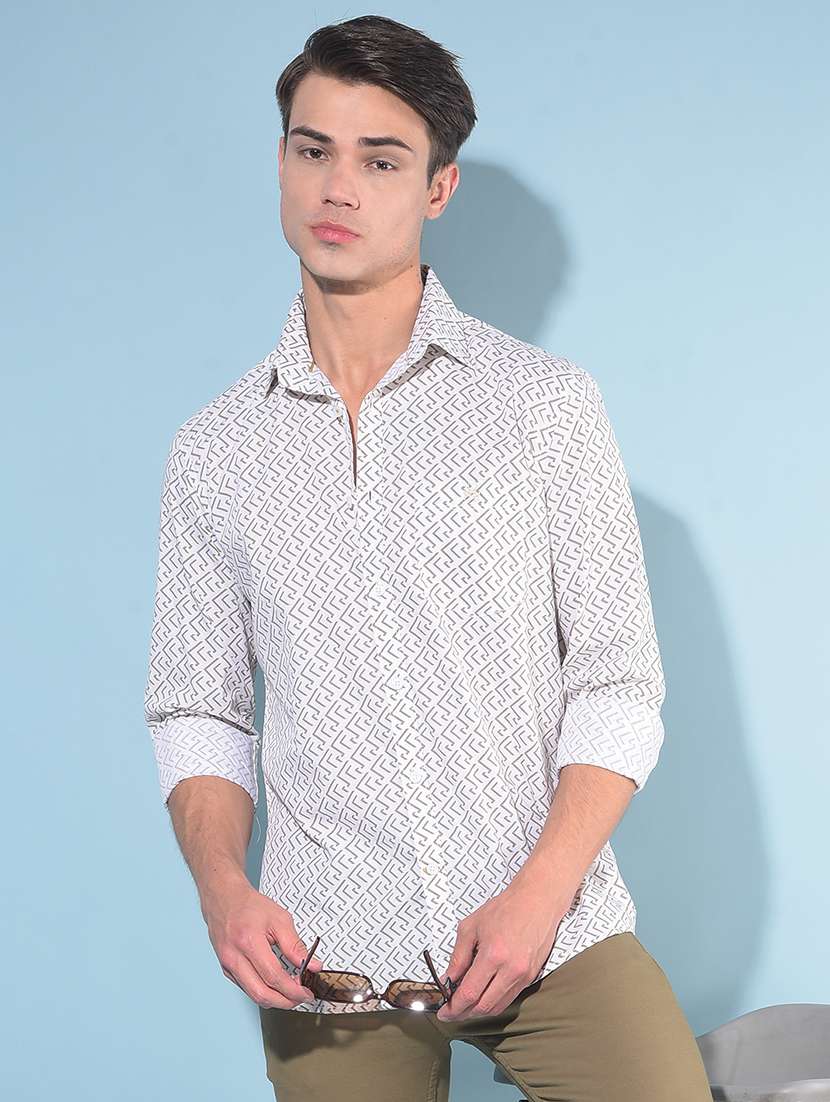 men collared long sleeve casual shirt