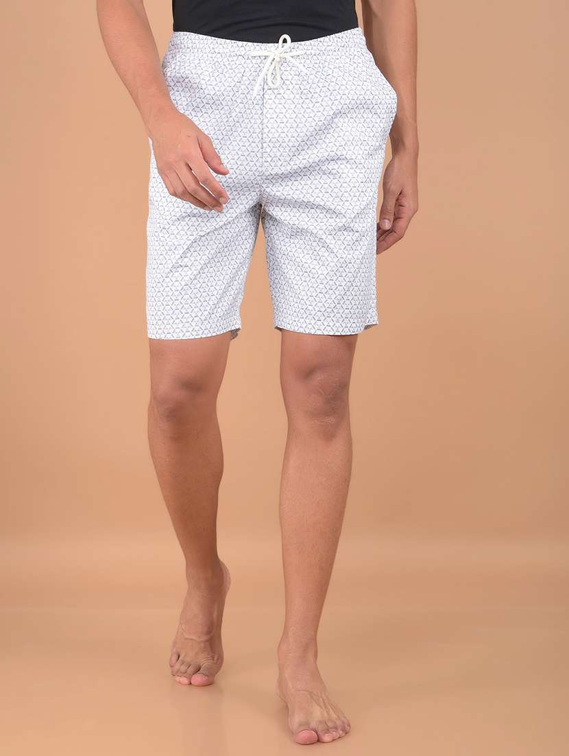 men white printed cotton short