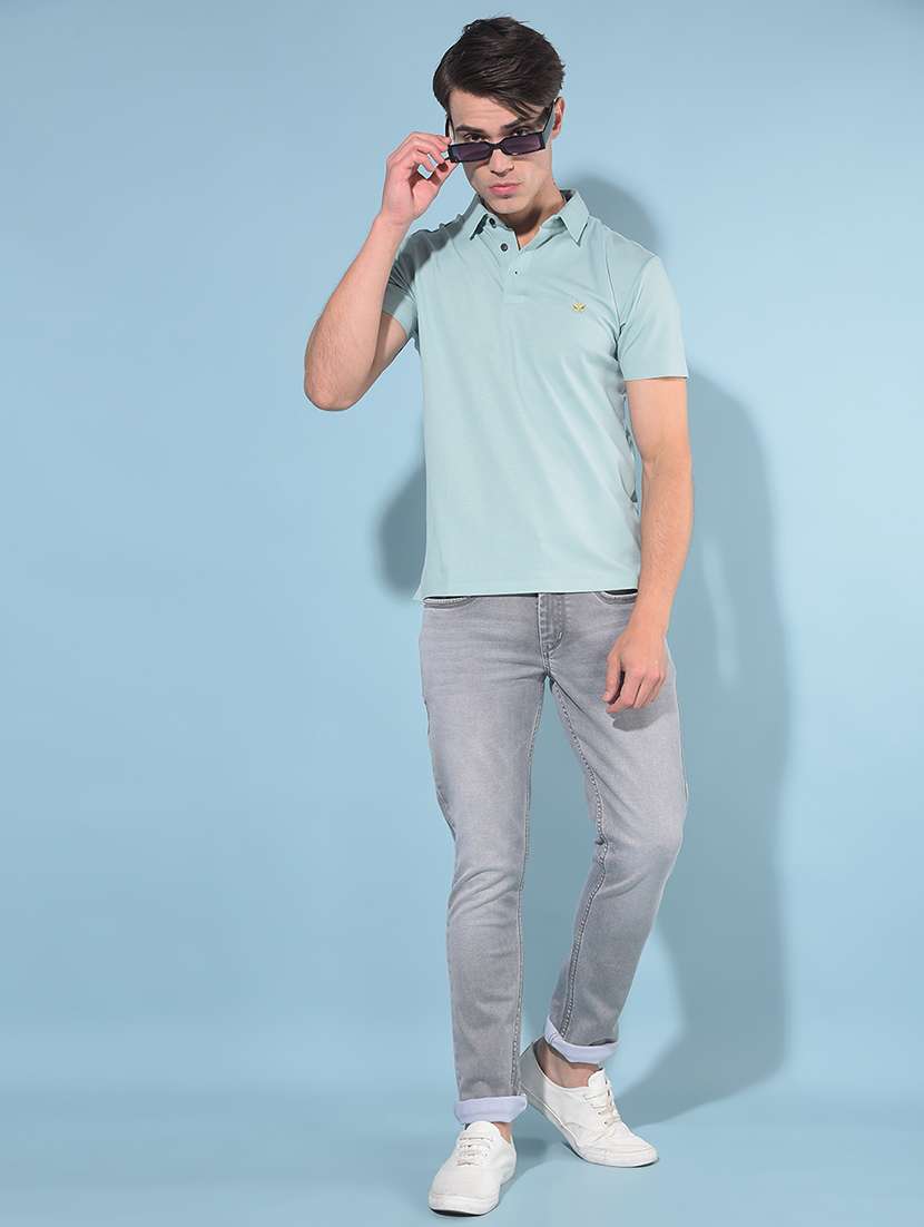 solid green polo t-shirt - 21142766 -  Standard Image - 3