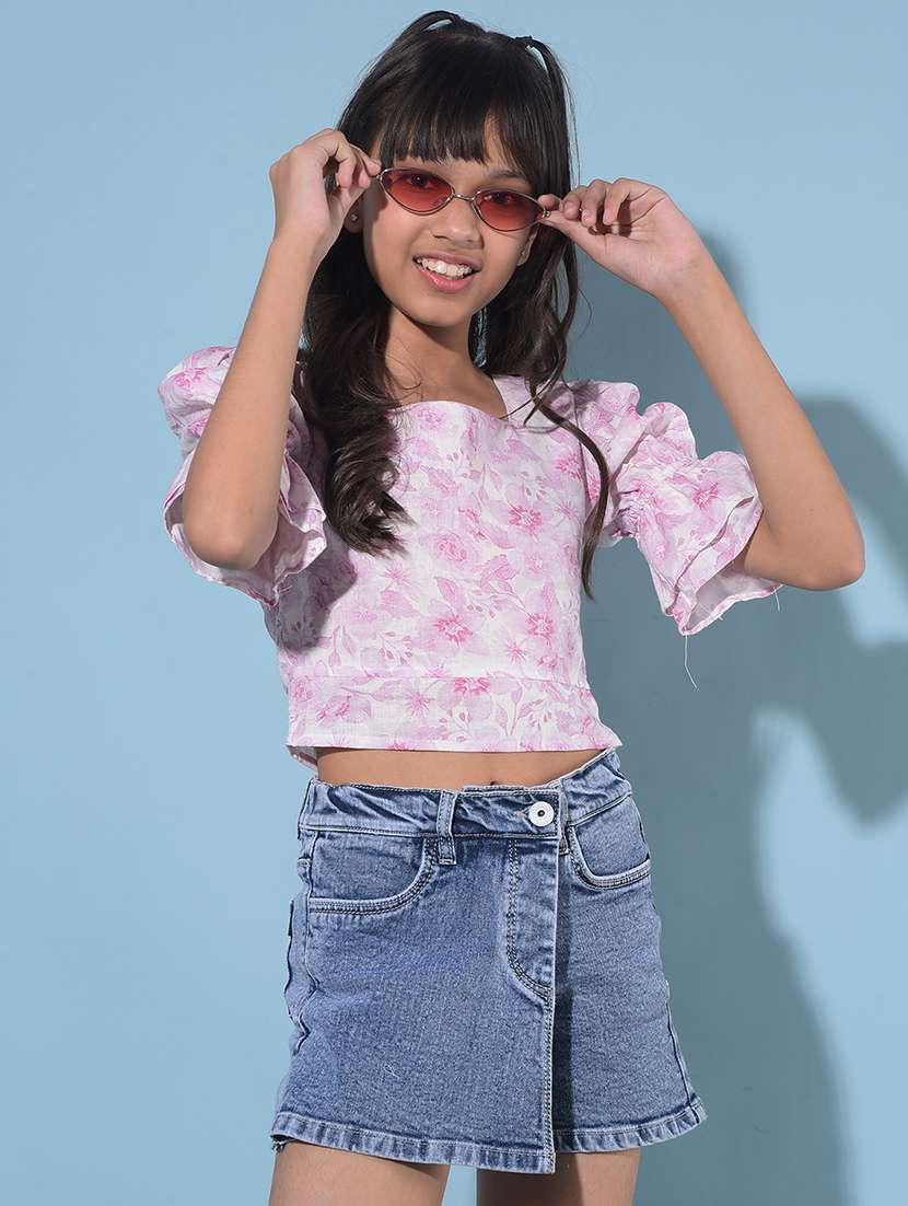 white floral printed top - 21142806 - Zoom Image - 0