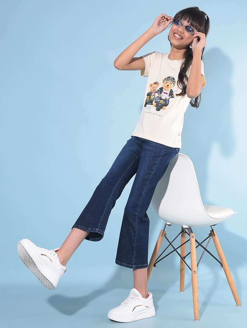 beige cotton regular tee - 21142817 -  Standard Image - 3