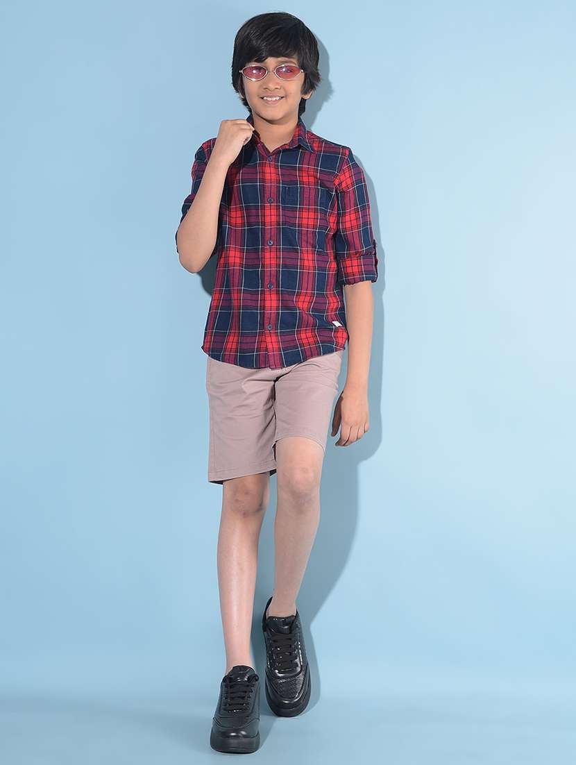 boys checkered cotton shirt - 21142828 -  Standard Image - 3