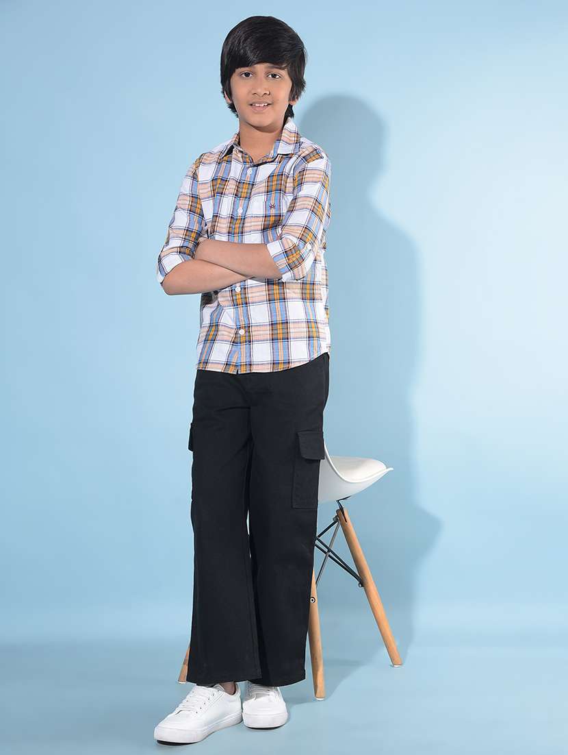 boys checkered cotton shirt - 21142829 - Standard Image - 3