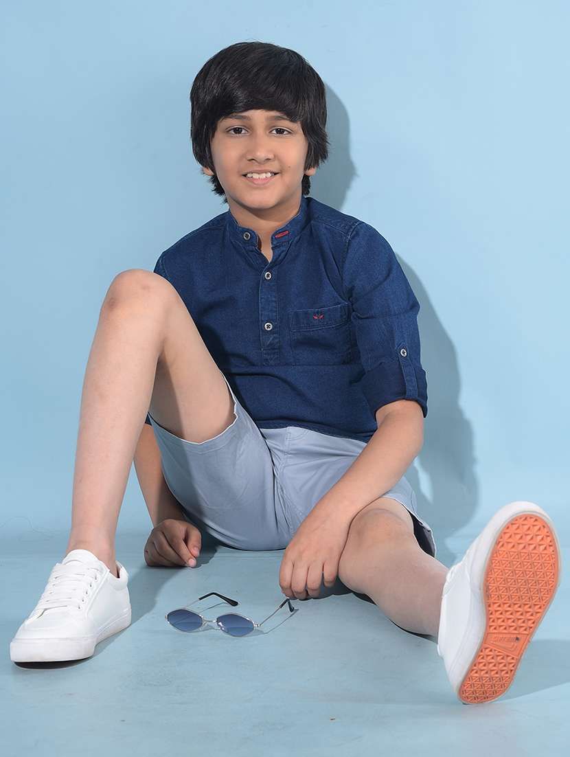 blue cotton shirt - 21142831 -  Standard Image - 3