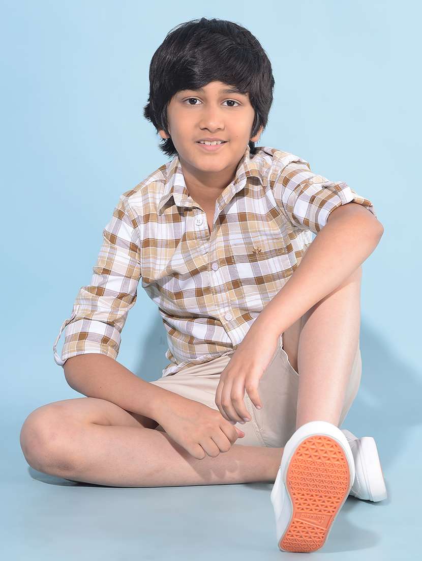 brown cotton shirt - 21142835 -  Standard Image - 3