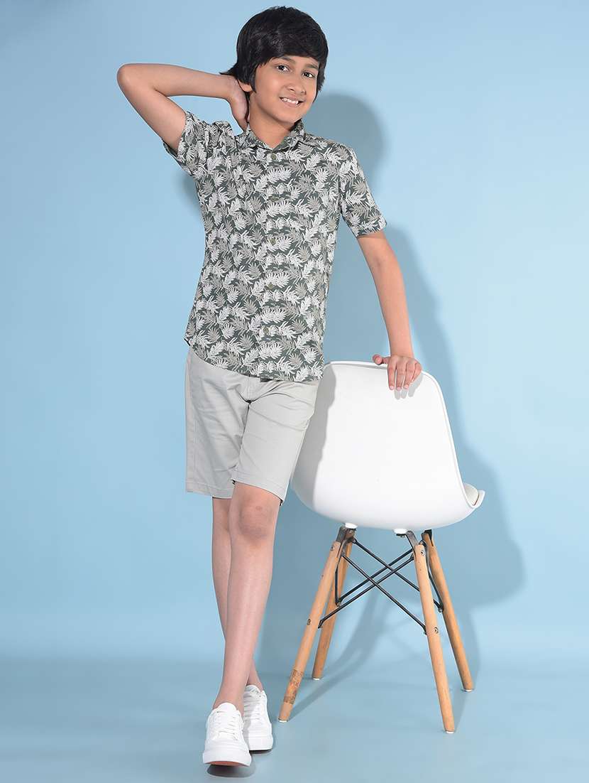 olive cotton shirt - 21142837 -  Standard Image - 3