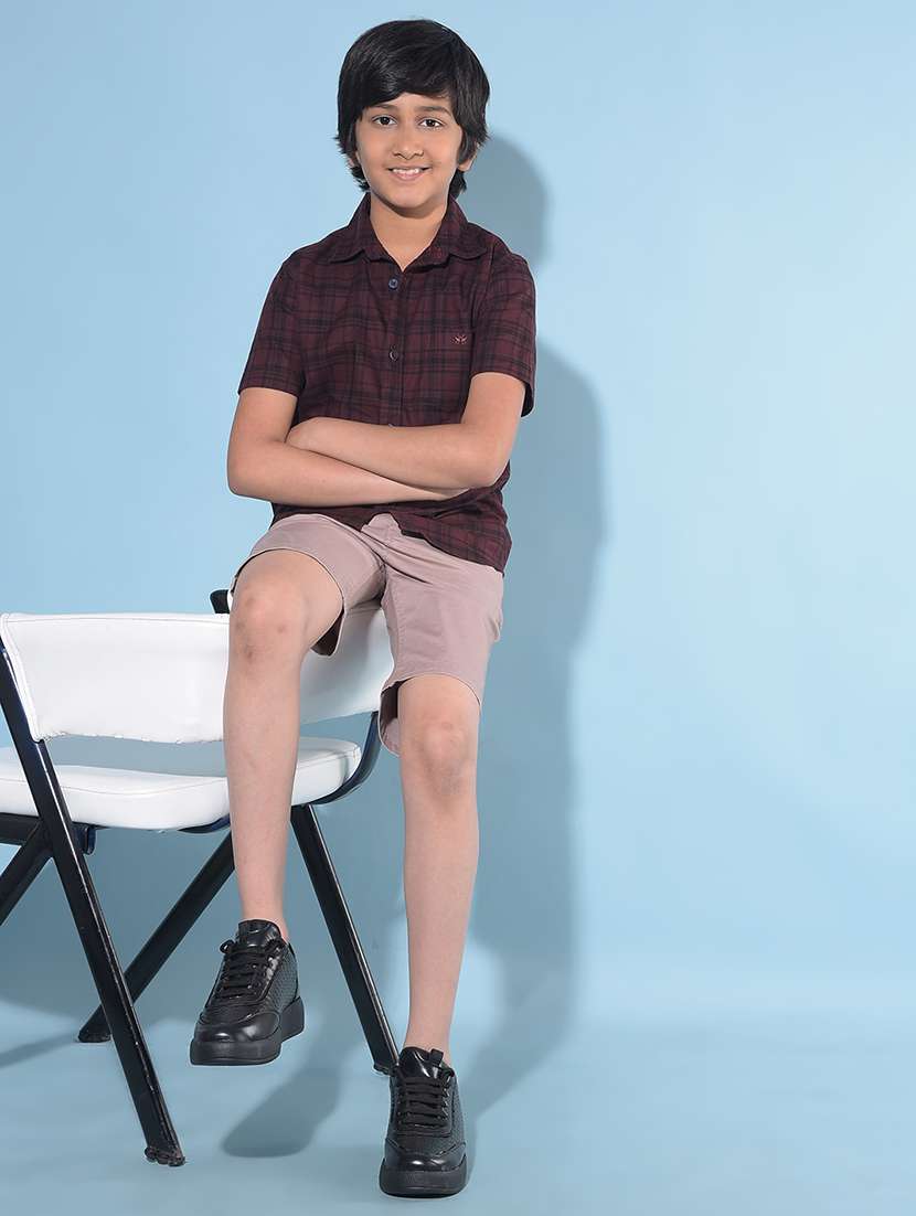 burgundy cotton shirt - 21142844 -  Standard Image - 3