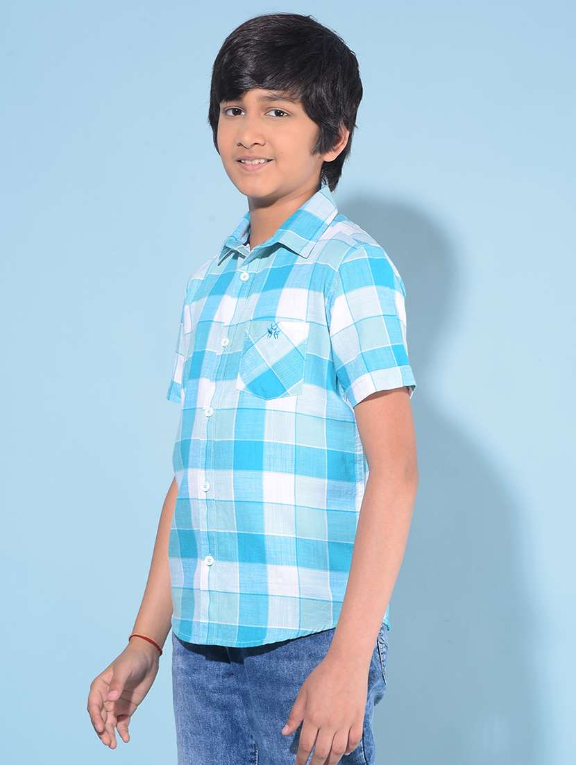 boys checkered cotton shirt