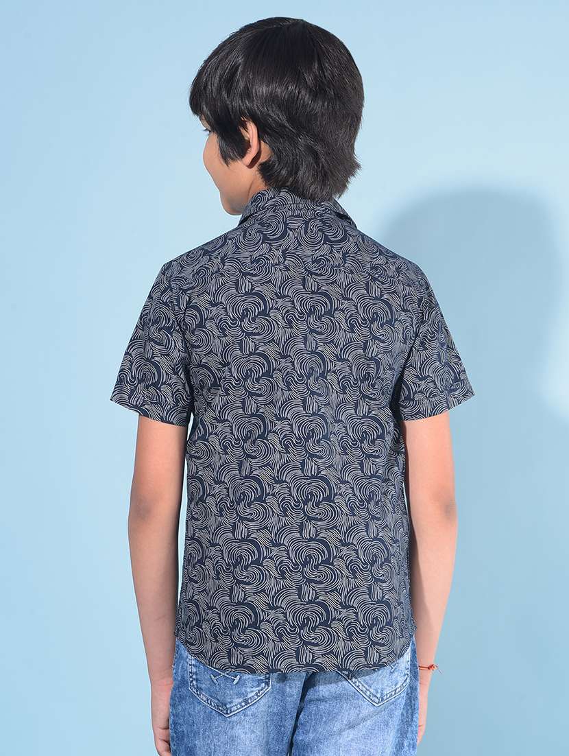 navy blue cotton shirt - 21142854 -  Standard Image - 3